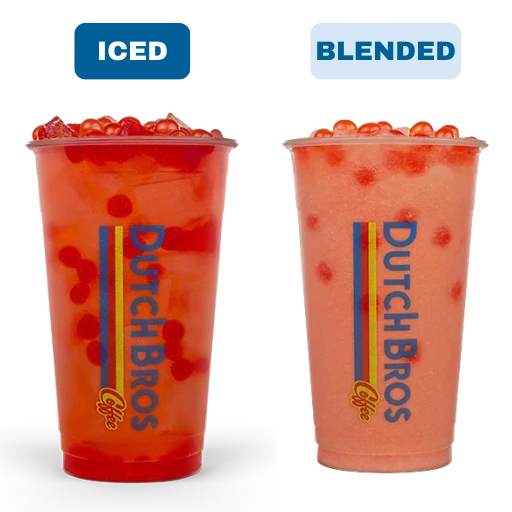 Poppin’ Boba Berry Lemonade iced and blended