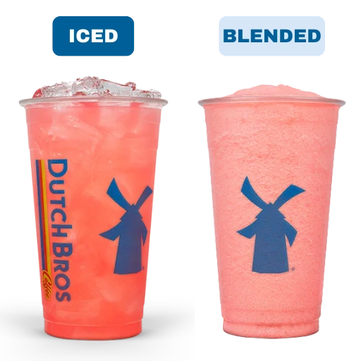 Strawberry Lemonade blended and iced